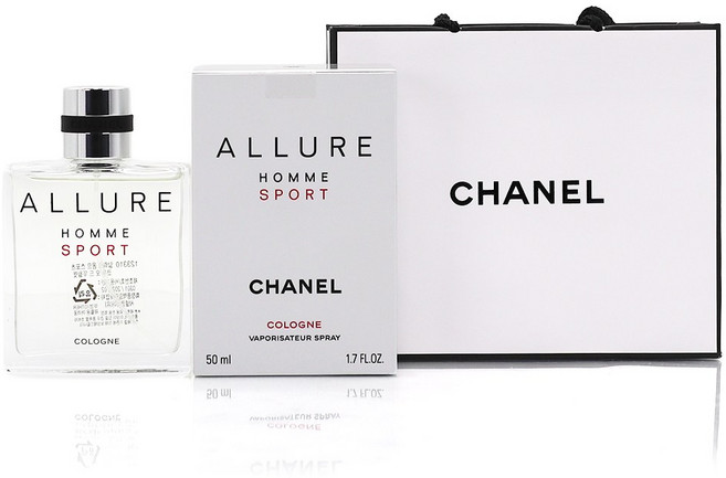 [정식 한글라벨 백화점제품] 샤넬 알뤼르 옴므 스포츠 코롱 오 드 뚜왈렛 쇼핑백 동봉, 1개, 50ml