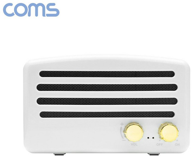 Coms 휴대용 블루투스 스피커(화이트) NS182