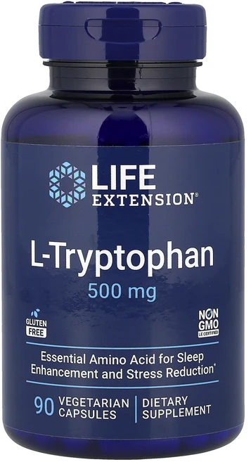프리미엄상품 Life Extension L-트립토판 500mg 베지 캡슐 90정 끝내주게잘나가는상품, LifeExtensionL트립토판500mg베지캡슐90정, 1개 - 쿠팡