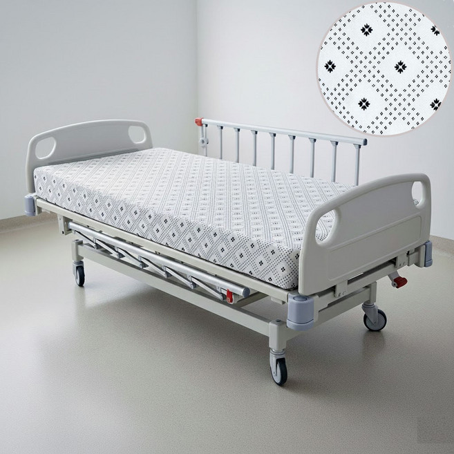 DLi 매트리스 병원침대커버 네모-깔끔진곤색 병원침대시트 환자용 베드커버 밴드형, 1개