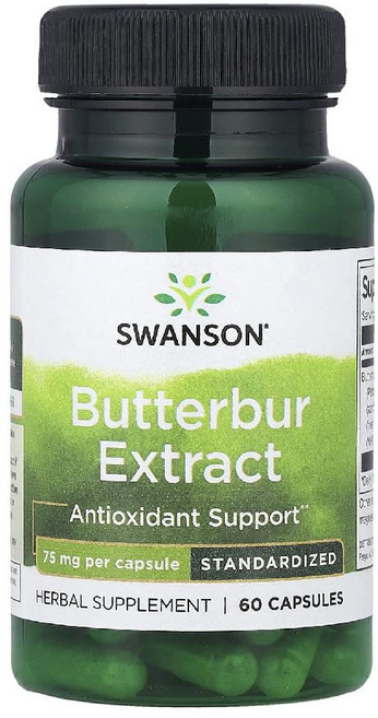 Swanson 머위 추출물 75mg 캡슐 60정 (판매가 중단된 상품) Swanson (스완슨), 1개