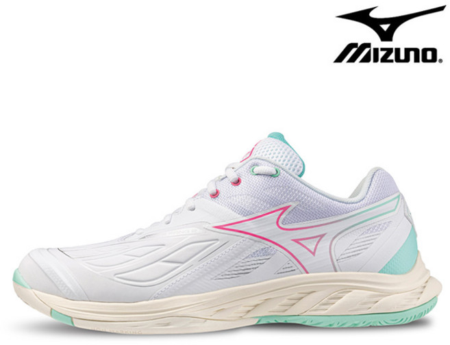미즈노 신발 웨이브 팡2 화이트그린 71GA231340 배드민턴화 운동화 인도어화 오남스포츠