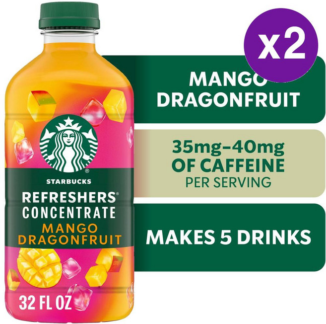 스타벅스 리프레셔 컨센트래이트 망고 드래곤프루트 946ml 2개입 Starbucks Refreshers Concentrate Mango Dragonfruit