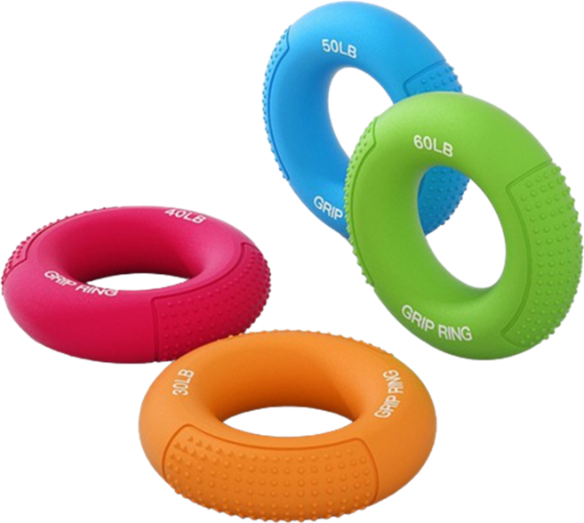 스트레칭 손운동 소방 시험 무소음 도넛링 악력기, 라임 60LB