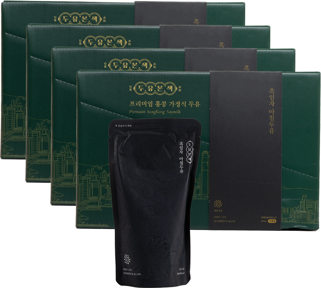 두유본색 식사대용 국산콩 무가당 흑임자 두유, 40개, 190ml