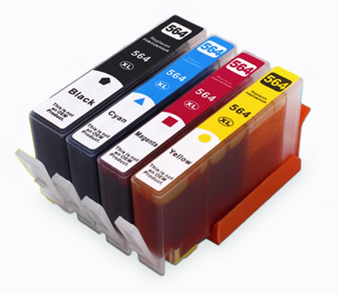 HP 564XL 全新副廠墨水匣 - 適用於 3520 4610 5510 5520 B210 B110a, 1套4色（4色無相片黑）, 1個