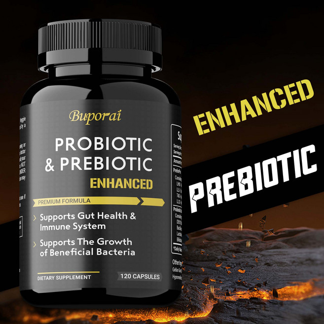 프로바이오틱스 & 프리바이오틱스 플러스 - 고급 소화 건강 및 효소 지원 - 면역 체계 강화 및 산도 감소 - 궁극의 프리바이오틱스, 1개, 30정