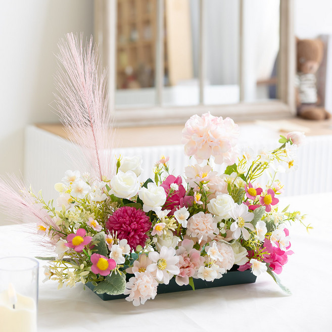 인테리어 조화 16종 대형 센터피스 꽃 장식 소품 카페, 08.프롬로즈센터피스 45cm, 1개