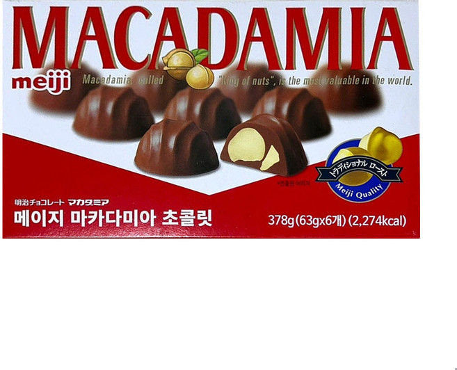 최대한Da MEIJI 마카다미아 초콜릿 64g X 6개 1상자, 384g, 1박스