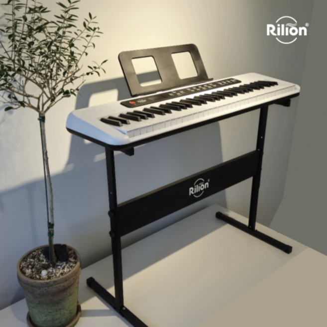 릴리온 61건반 디지털피아노, 우유니화이트 RK4120, 1개