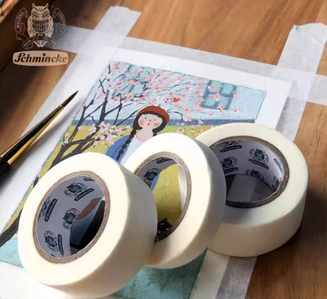 쉬민케 마스킹테이프 미술마스킹테이프 수채화마스킹테이프 종이테이프 12mm 24mm 14미터 2종 세트, 1개