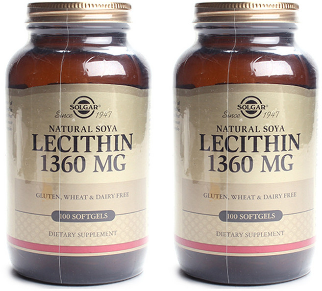 SOLGAR 卵磷脂軟膠囊 1360mg, 100顆, 2罐