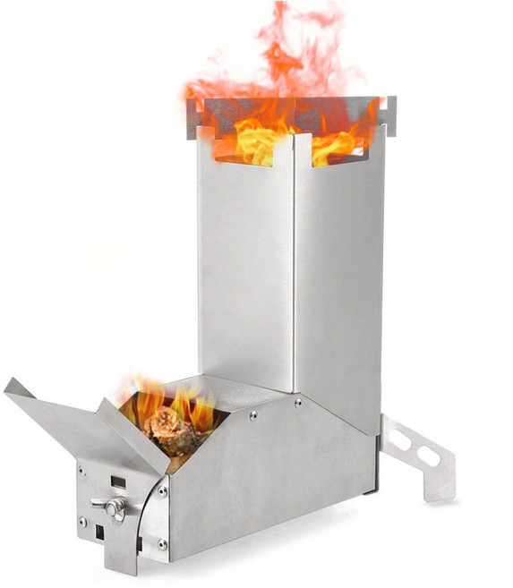 로켓 우드 스토브 불멍 미니 화목난로, 1개
