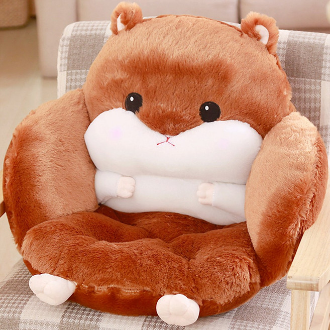 날다람쥐 등받이 쿠션 인형 방석 캐릭터 쿠션 등쿠션, 날다람쥐쿠션(핑크)