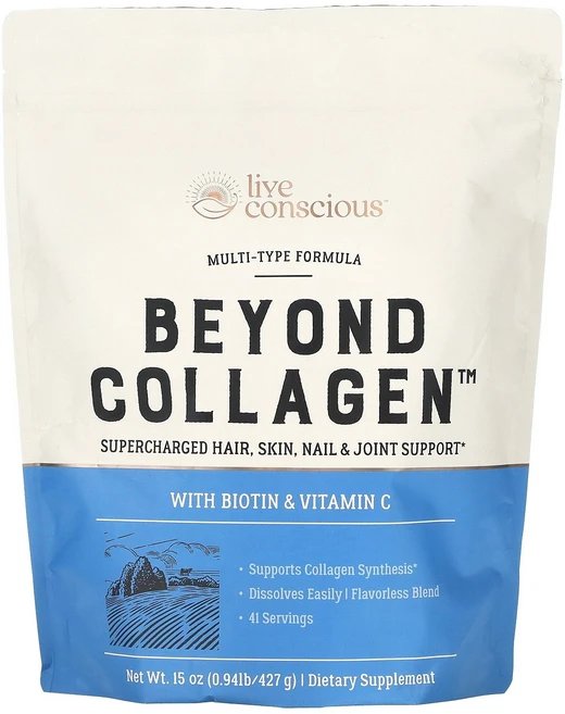 Live Conscious Beyond Collagen With Biotin & Vitamin C 15 oz (427 g), Live Conscious, Beyond Collage, 427g, 1개 - 쿠팡
