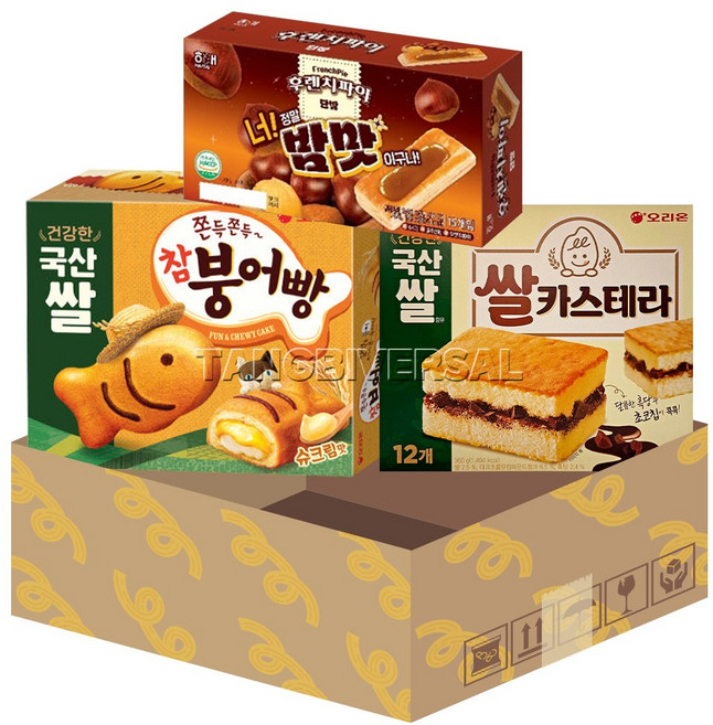쌀참후st 쌀카스테라 + 참붕어빵 슈크림 + 후렌치파이 밤
