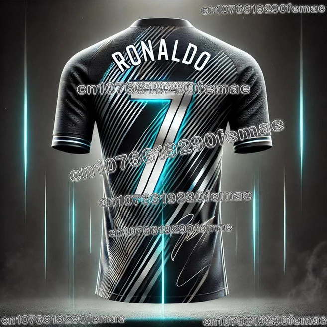 호날두 번 팬 축구 유니폼 건조 통기성 스포츠 티셔츠 경기 일상 편안함용, 1개, 4. 46F0131-094-ZKB-B / D. 3XL