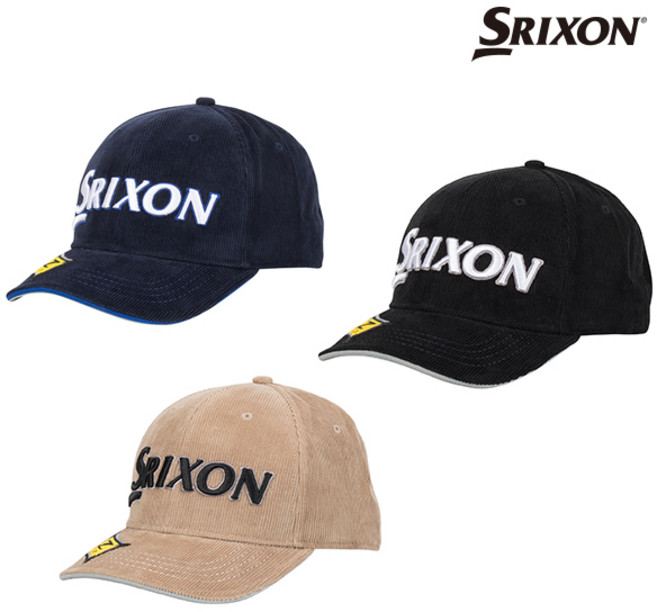 던롭 스릭슨 정품 신형 GAH-21028I 코듀로이 캡, 네이비, 네이비, 1개