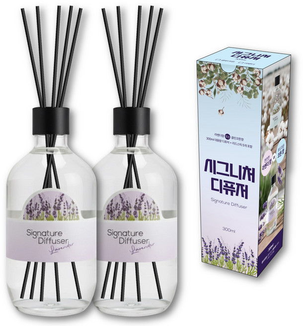 알레 시그니처 디퓨저 실내방향제, 2개, 300ml, 라벤더