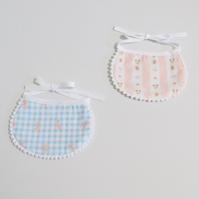 드림계곡 강아지 귀여운 케이프 2p, 1개, 핑크 블루