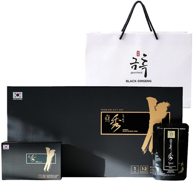 금흑 금흑수 100% 흑삼액 선물세트, 1박스, 본상품선택