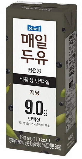 매일 두유 검은콩 190ml 24팩 탕비실 가성비 간식, 24개