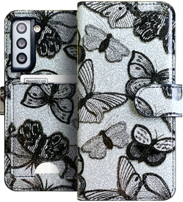 갤럭시 퀀텀6 (SM-A566) 몽크 나비 베이직 백포켓 다이어리 휴대폰 케이스