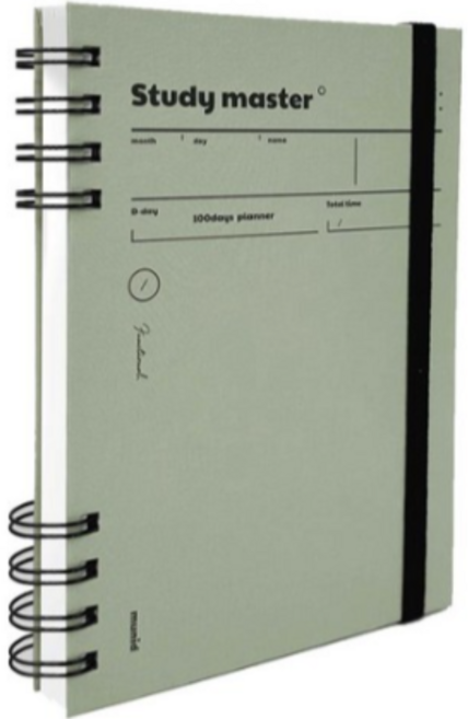 뮤니드 좌철 100일 스터디 플래너 밴드형, 올리브 COIOR, 2개