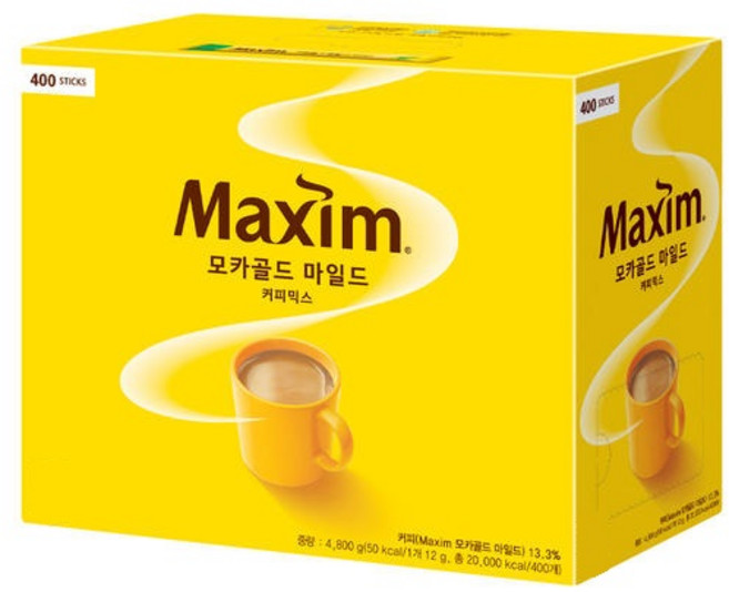 10위 - 맥심 모카골드 마일드 커피믹스, 1개, 400개입, 12g
