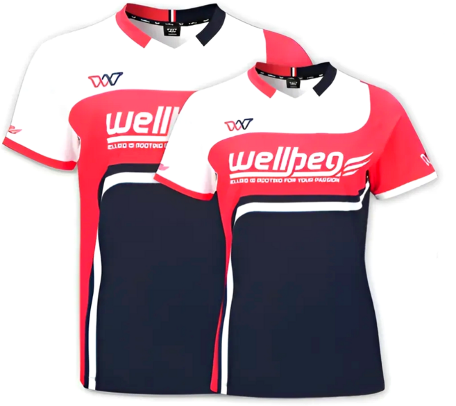 웰벡 신호등레드 남녀공용 배드민턴 탁구 스포츠 초특가 반팔 티셔츠