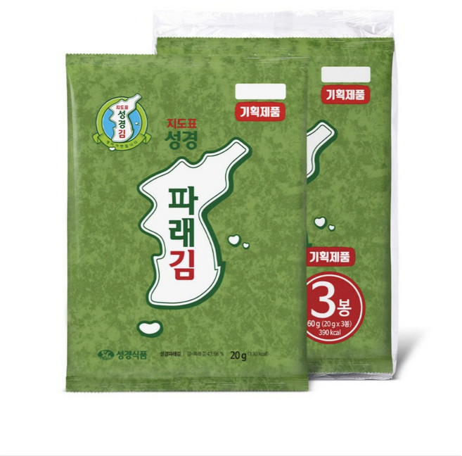 [지도표성경김] 성경파래김, 60g, 5개
