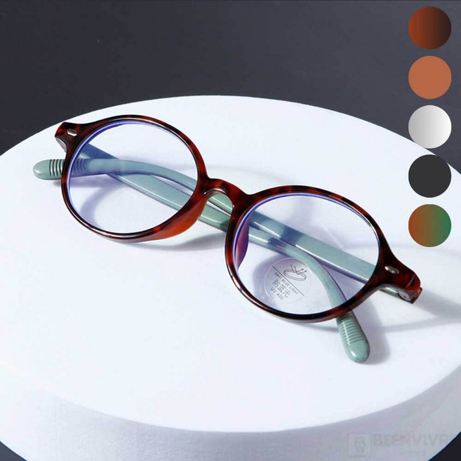 알작은 호피무늬 뿔테 안경 가벼운 레오파드 안경테