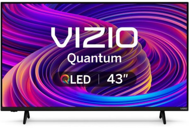 비지오 43인치 퀀텀 4K QLED HDR 스마트 TV 돌비 비전 포함 1080p에서 120프레임 PC 게이밍 지원 와이파이 6 블루투스 헤드폰 가능 애플 에어플레이 구글 캐스