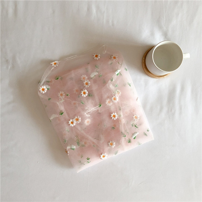 봄여름 이쁜 데이지 긴팔 자수 망사 레이스 셔츠 SH1960