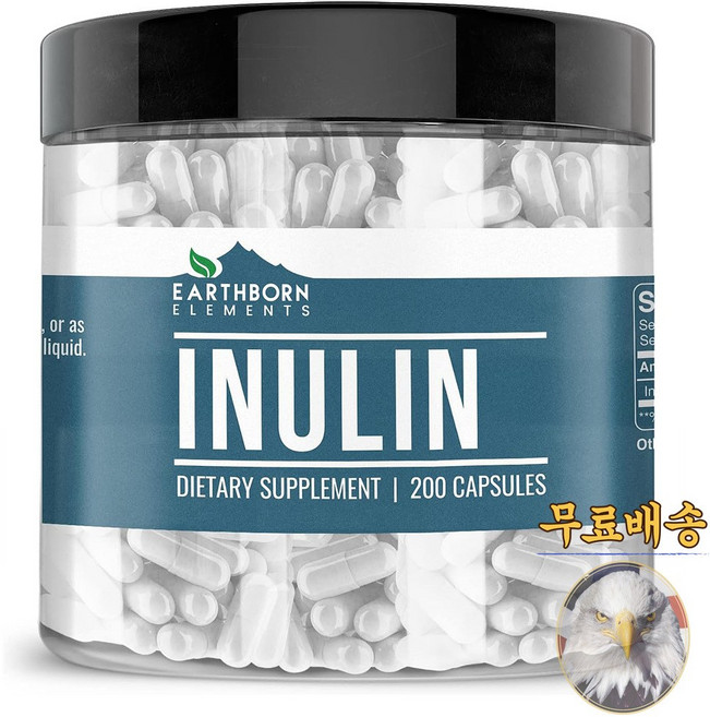 미국산 어스본 이눌린 200캡슐 Earthborn Elements Inulin 선물증정, 1개, 200정
