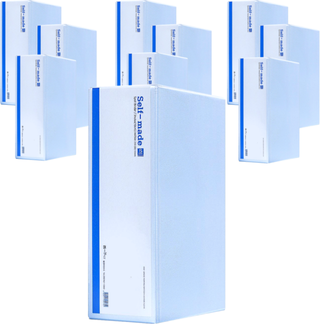 웰컴투 3공 D링 바인더 대용량 10cm, 10개, 백색투명