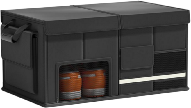 글레이셔 차량용 접이식 대용량 트렁크 정리함 신발 수납함, 블랙(대형60L)