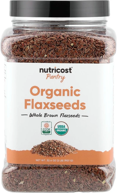 Nutricost 팬트리 유기농 아마씨 907g(32.4온스), 1, 907g - 쿠팡