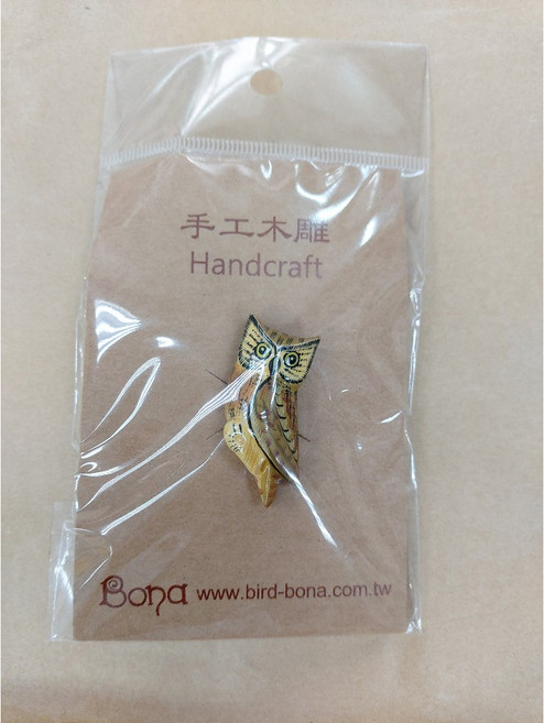 台北鳥大叔 立體貓頭鷹造型別針 手工精緻 可愛動物造型, 1件, 蘭嶼角鴞