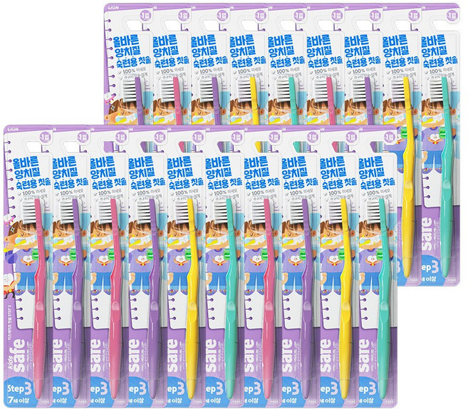 키즈세이프 어린이칫솔 스텝 3단계, 랜덤 발송, 1개입, 38개