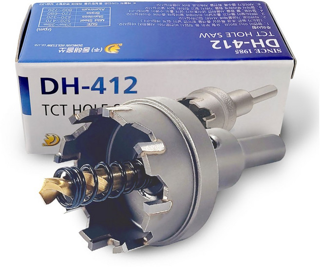 동해 초경 홀소 16mm DH-412 국산 홀쏘 홀커터 홀컷터 천공 철판, 동해 일반홀소 16mm DH-412, 1개