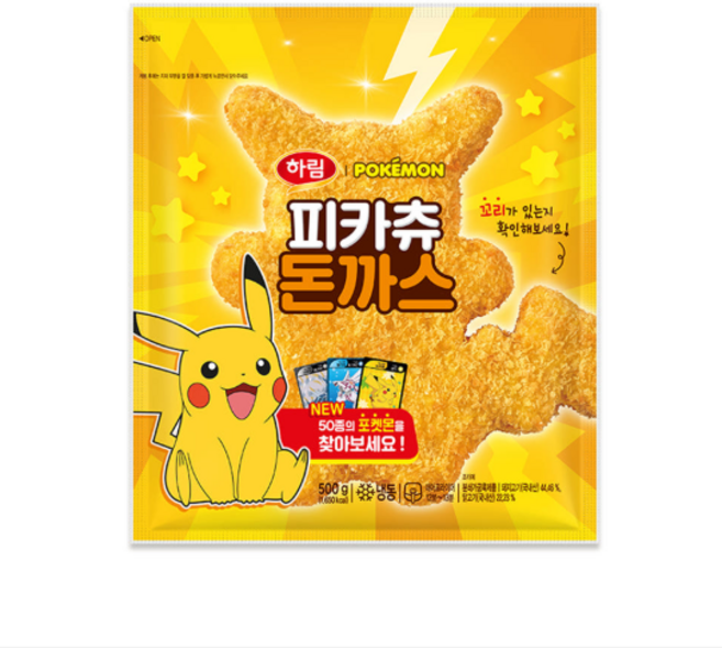 하림 포켓몬 피카츄 돈까스, 500g, 6개