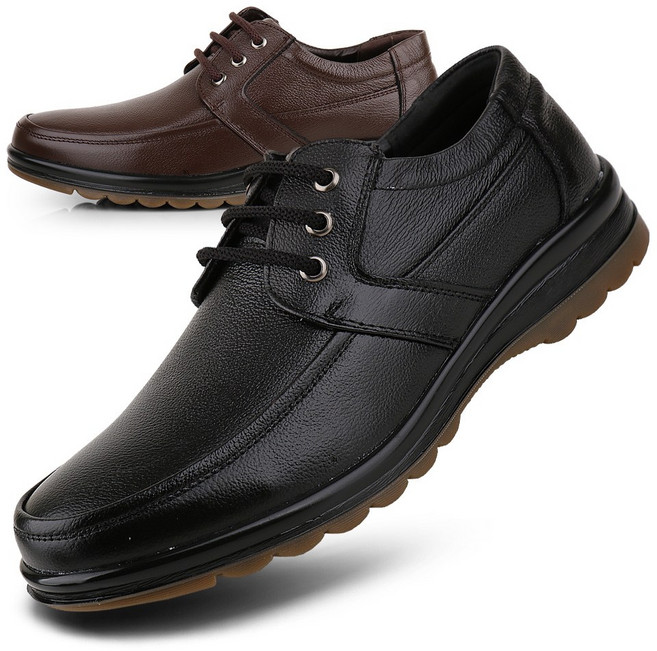 보이센스 남성용 소가죽 경량 컴포트화 중년 남자 캐주얼 구두 가벼운 효도화 신발 단화 스니커즈 245~280