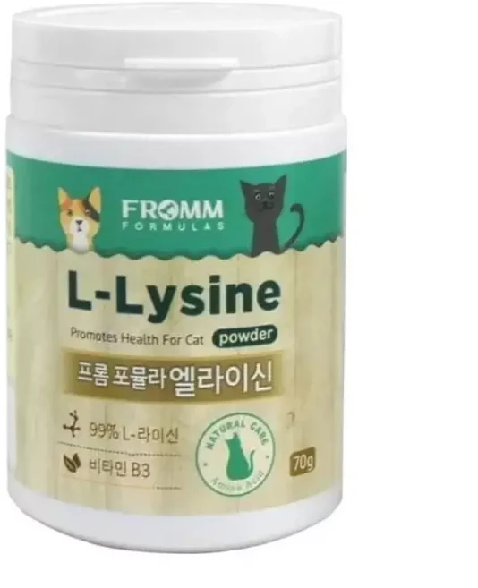70g 면역력 강화 고양이 건강 영양제 프롬포뮬라 엘라이신 간편한 급여 고양이용 피부, 1개