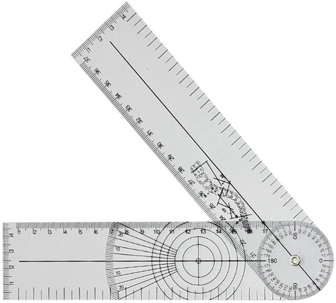 곤요메타 18cm 각도기 관절 측정 진료용 자, 1개