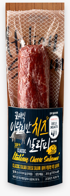 존쿡델리미트 클래식 이탈리안치즈살라미 200g, 1개
