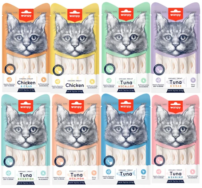 [어썸메이트] 완피 건강 기능성 크리미 고양이 짜먹는 스틱 간식 대용량, 영양스틱믹스, 150개, 14g - 쿠팡