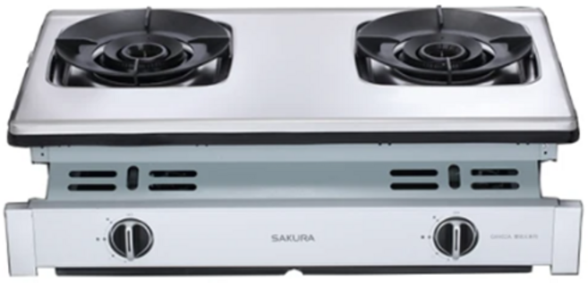 SAKURA 櫻花 G6900 檯面式雙口瓦斯爐，雙炫火設計，不鏽鋼，天然氣適用, 天然氣