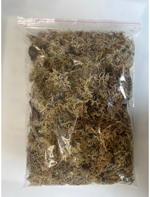 苔鑽 蘭花介質 苔球 多肉植物 角蛙 爬蟲 鹿角蕨上板, 智利乾水苔,1公升（9號夾鏈袋裝）, 1個