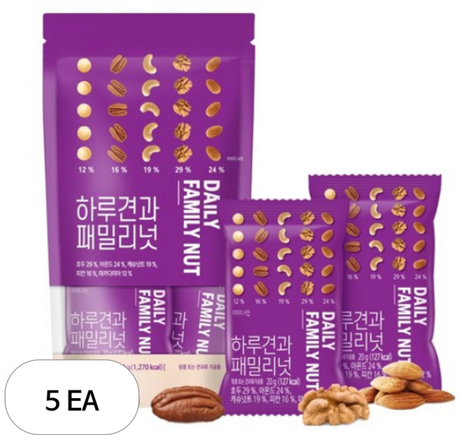하루견과 패밀리넛 10p, 200g, 5개